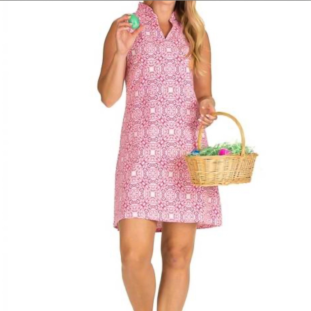 Duffield Lane Poppy Dress – Raspberry Medallion – M 🌸